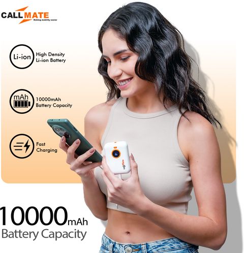 Callmate 10000 mAh 23 W Nano Pocket Size Power Bank (White, Lithium-ion, Fast Charging, Power Delivery 3.0, Quick Charge 3.0 for Mobile, Earbuds, Smartwatch, Tablet) - Image 6