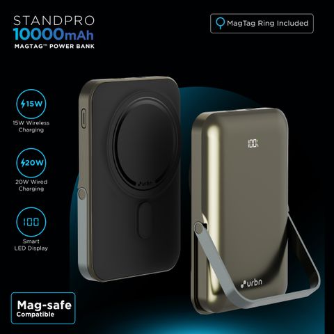 URBN 10000 mAh 20W Power Bank (Gun Metal) - Image 6