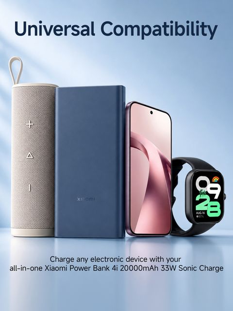 Mi 20000 mAh 33 W Power Bank (Black, Lithium Polymer, Power Delivery 3.0 for Mobile, Tablet, Earbuds, Smartwatch, Speaker) - Image 7