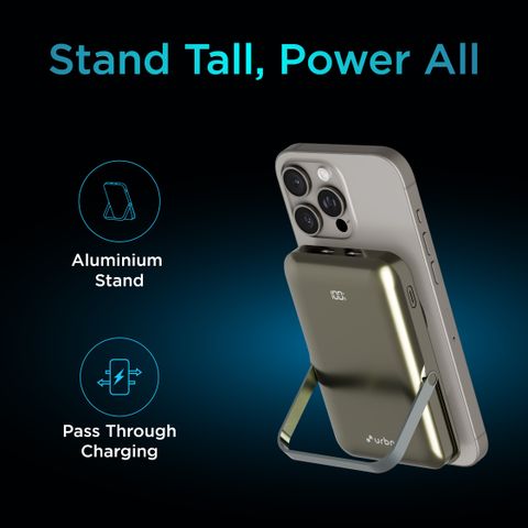 URBN 10000 mAh 20W Power Bank (Gun Metal) - Image 8