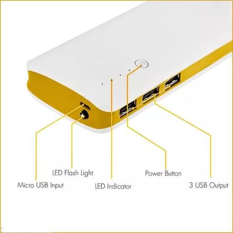 OCEAN MATE 8000 mAh 8W MagSafe Power Bank (White with Yellow) - Image 7
