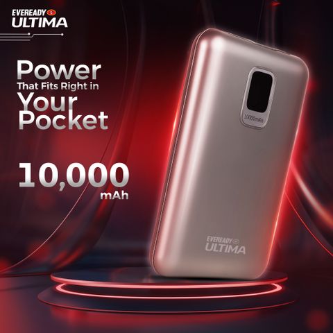 EVEREADY 10000 mAh Power Bank (Silver, Lithium-ion) - Image 4