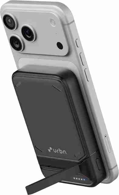 URBN 10000 mAh 22.5 W Wired & Wireless With MagSafe Compact Pocket Size Power Bank (Black, Lithium Polymer, for Mobile, Smartwatch, Earbuds) - Image 5