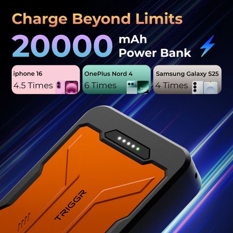 TRIGGR 20000 mAh 22.5 W Power Bank (Black Inferno, Lithium Polymer, Fast Charging, Quick Charge 3.0, Power Delivery 3.0 for Mobile, Tablet, Earbuds) - Image 8