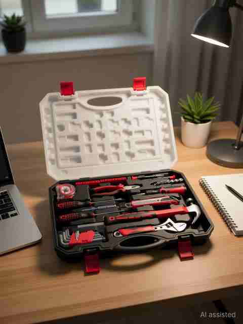 iBELL TB53-23 Home & DIY 53-Piece Hand Tool Kit with Essential