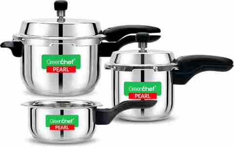 Greenchef Pearl Special Combo 2L, 3L, 5L Induction Pressure Cooker - Image 5