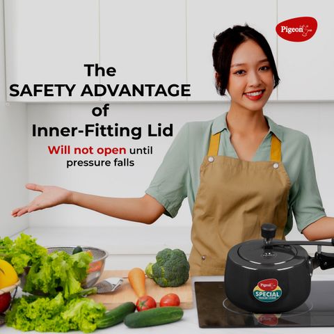 Pigeon Special Cook Plus 3 L Pressure Cooker (Hard Anodized) - Image 8