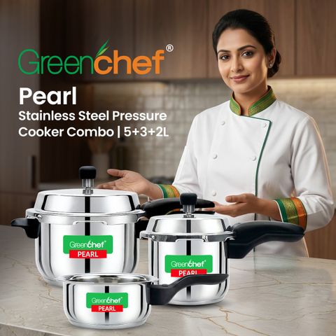 Greenchef Pearl Special Combo 2L, 3L, 5L Induction Pressure Cooker - Image 6