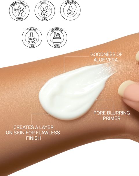 Flicka Silk Touch Milk-Cream Moisturizer for Face Makeup Long-Lasting Primer - 60 g (WHITE) - Image 7