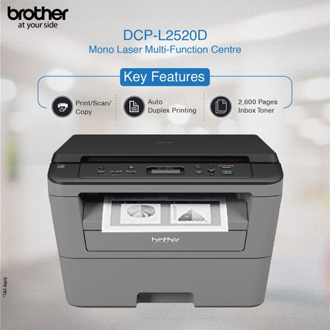 brother DCP-L2520D IND Multi-function Monochrome Laser Printer (Black Page Cost: 1.5 Rs.) Print, Copy & Scan, Auto Duplex, Up to 30 PPM Mono, Yield: Up to 2,600 Black Pages (Toner Cartridge, 1 Toner Cartridge Included) - Image 8