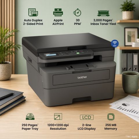 Brother DCP-L2605DW Mono Laser Printer, 250 Sheets - Image 8