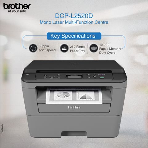 brother DCP-L2520D IND Multi-function Monochrome Laser Printer (Black Page Cost: 1.5 Rs.) Print, Copy & Scan, Auto Duplex, Up to 30 PPM Mono, Yield: Up to 2,600 Black Pages (Toner Cartridge, 1 Toner Cartridge Included) - Image 7