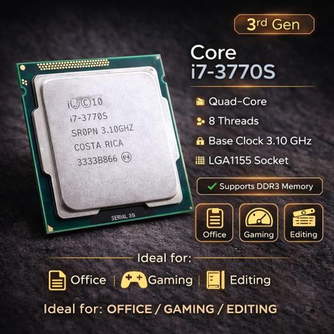 CPU WALA Core i7 3rd Gen 3.4GHz LGA1155 Desktop Processor - Image 3