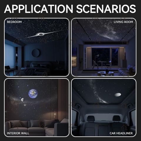 PICSTAR Portable Galaxy Star Projector USB LED Night Light for Bedroom Room Decor (100 lm) Portable Projector (Multicolor) - Image 6