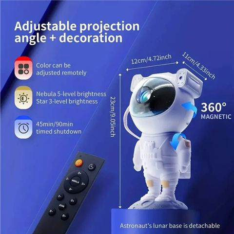 Senterprise Astronaut Galaxy Projector (500 lm) Portable Projector (White) - Image 5