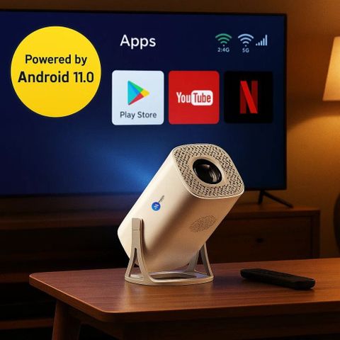 Maizic Smarthome à¤®à¥à¤à¤¼à¤¿à¤ à¤¸à¥à¤®à¤¾à¤°à¥à¤à¤¹à¥à¤® CineGo Max Android 11.0 Smart Projector, 1080P & 4K Support, 2.4G & 5G Wifi à¤ªà¥à¤°à¥à¤à¥à¤¬à¤² à¤ªà¥à¤°à¥à¤à¥à¤à¥à¤à¤° (à¤¸à¤«à¥à¤¦) - Image 6