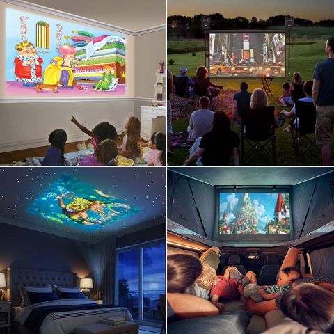 SILENCE সাà¦à¦²à§à¦¨à§à¦¸ Mini Portable LED Projector with Multiple Interfaces Like AV, Audio, USB, HDMI পà§à¦°à§à¦à§à¦¬à§à¦² পà§à¦°à¦à§à¦à§à¦à¦° (হলà§à¦¦) - Image 5