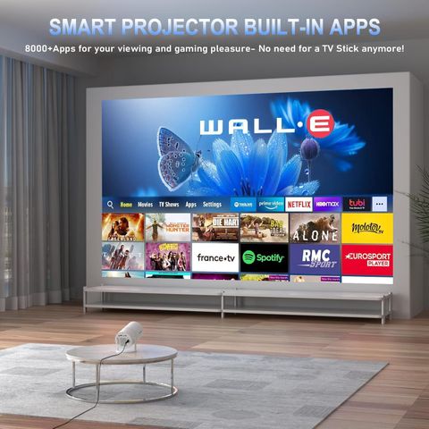 EarShades HY-300 4K Ultra HD Smart Mini Projector with WiFi, Android - Image 3