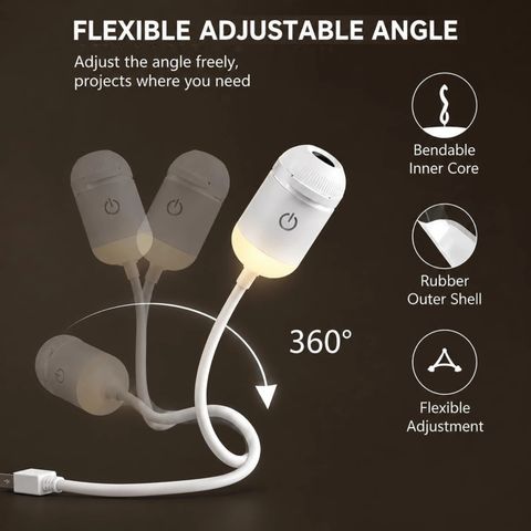 ONLINEWEBVLOG Night Light Projector, 6 Slides, White - Image 4