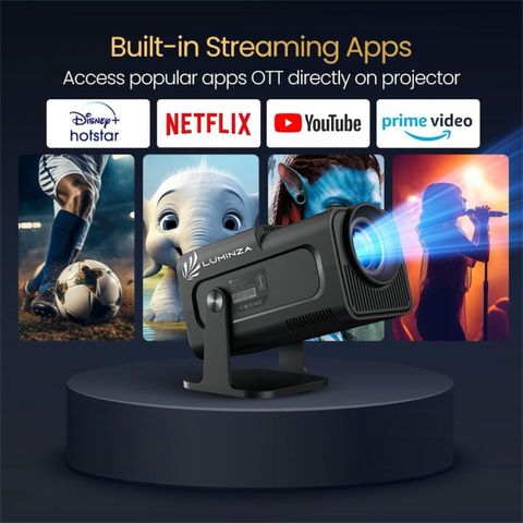 LUMINZA HY320 Mini Projector, 5000 Lumens, Black - Image 5