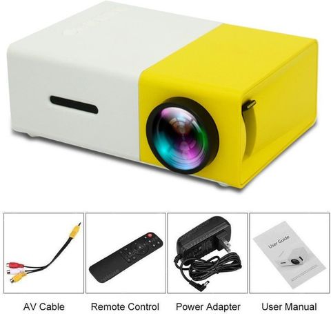 ZVR Mini Portable LED Projector 600 lm Yellow - Image 6