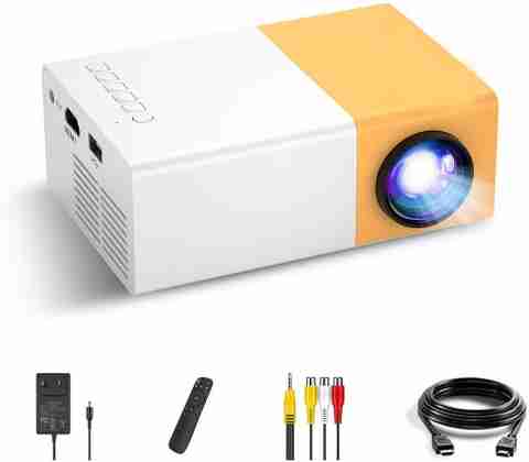 Okayo Mini Portable LED Projector Yellow - Image 2