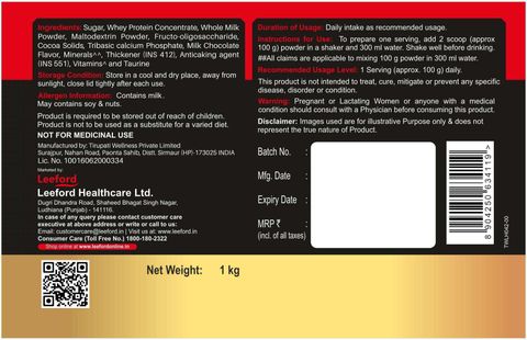 MEGAGROW Whey Protein Mass Gainer, Milk Chocolate, 1kg - Image 6