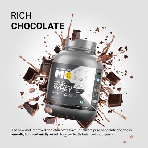 MUSCLEBLAZE Biozyme Performance Whey Protein, 2kg Rich Chocolate - Image 5