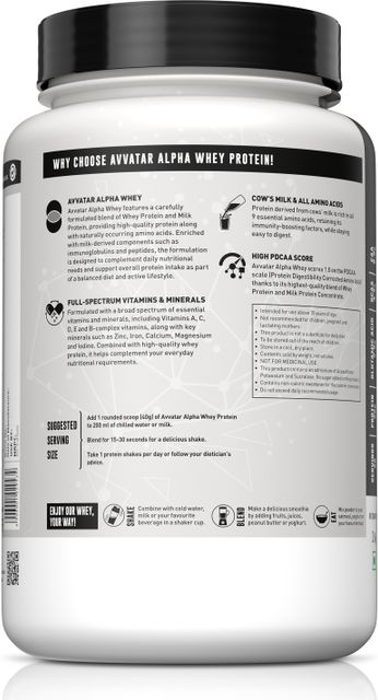 Avvatar ALPHA WHEY Whey Protein (1 kg, Triple Chocolate) - Image 5