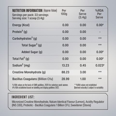 SUPERYOU Pro Creatine Monohydrate 112g Zesty Lemon - Image 8