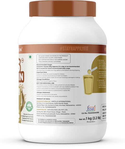 NATURALTEIN Fermented Yeast Protein Powder | 25g Protein Per Scoop | Vegan Plant Protein Plant-Based Protein (1 kg, Thandai) - Image 8