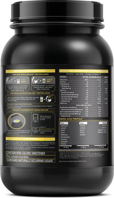 MUSCLEBLAZE वà¥à¤¯ à¤à¥à¤²à¥à¤¡ 100% वà¥à¤¯ à¤à¤à¤¸à¥à¤²à¥à¤ (1.0 kg, मà¥à¤à¤¾ à¤à¤¾à¤ªà¥à¤à¥à¤¨à¥) - Image 5
