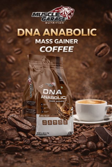 Muscle Garage DNA Anabolic High Protein Weight Gainer (2.7 kg, Coffee) - Image 6