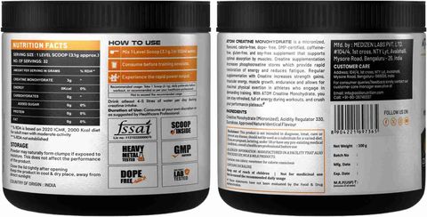 AS-IT-IS Nutrition ATOM Monohydrate Creatine (100 g, Mint Mojito) - Image 4