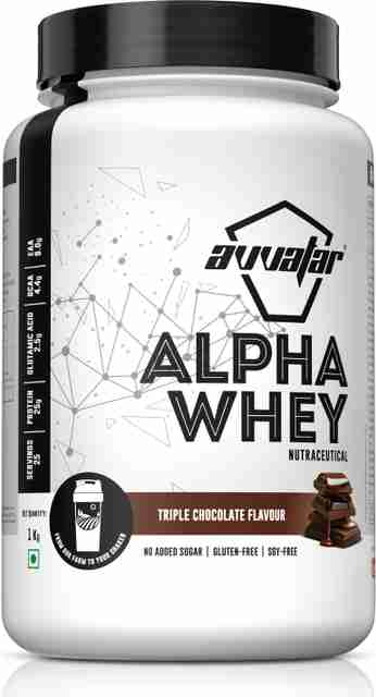 Avvatar ALPHA WHEY Whey Protein (1 kg, Triple Chocolate) - Image 3