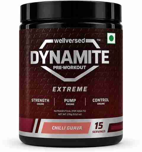Wellversed Dynamite Pre-Workout EXTREME 15 Servings| For Hardcore Athletes | High-Stim Pre Workout (270 g, Chilli Guava) - Image 3