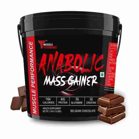 Muscle Performance Anabolic Mass Gainer With 40g Protein, Added Vitamins, Probiotics, Enzymes Weight Gainers/Mass Gainers (5 kg, Belgium Chocolate) - Image 3
