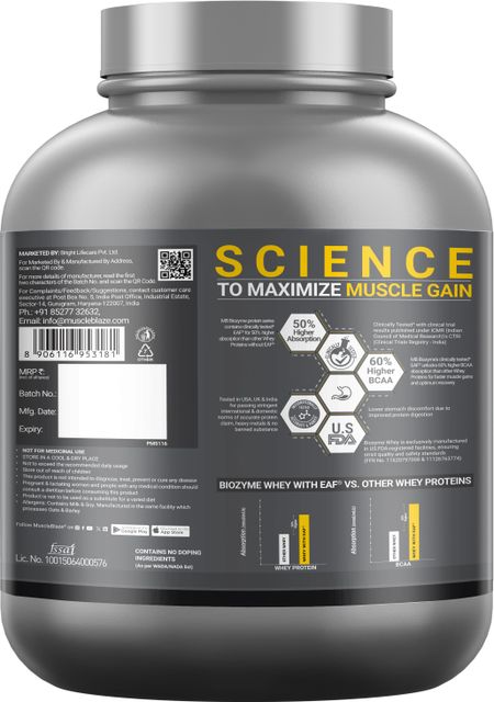 MUSCLEBLAZE Biozyme Performance Whey Protein, 2kg Rich Chocolate - Image 7