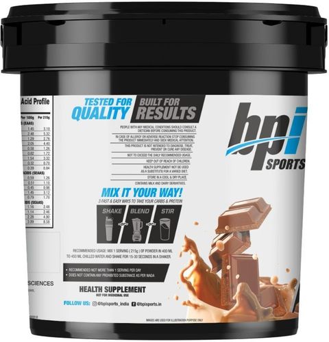 BPI Sports BulkmuscleXL Weight Gainers/Mass Gainers (5 kg, chocolate) - Image 5