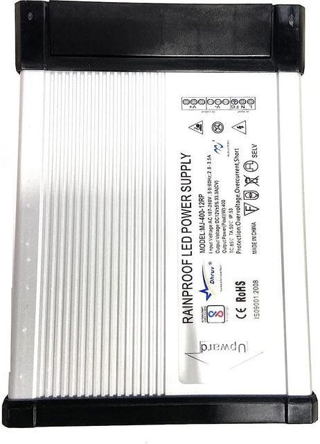 DHRUV-PRO 12V Switched Rainproof Power Supply (Silver) (12V 400W 180x120x56mm Small Body) 400 Watts Computer PSU with 4 SATA Cables (Silver) - Image 3