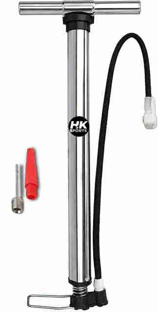 HK Sports Air Pump for Bicycles, Balls, and Inflatables (Silver) - Image 3
