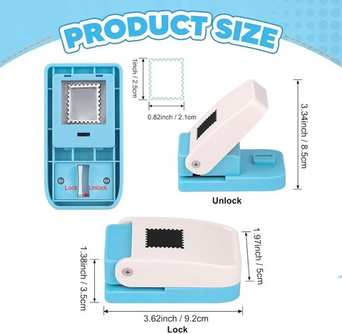 StampPunch Postage Stamp Punch Tool Cutter, White - Image 8