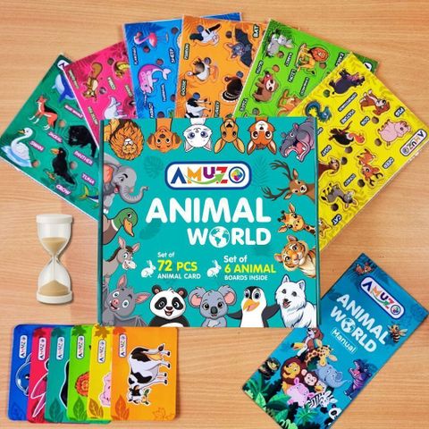 Amuzo Animal World – Interactive Learning Kit with Flashcards