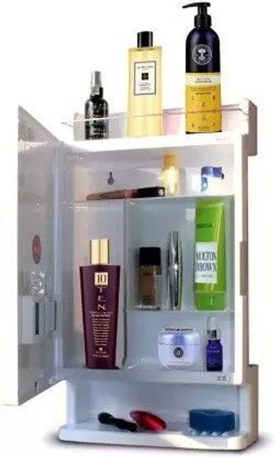 Morris Polypropylene Wall Shelf Bathroom Cabinet with Mirror Door - Image 8
