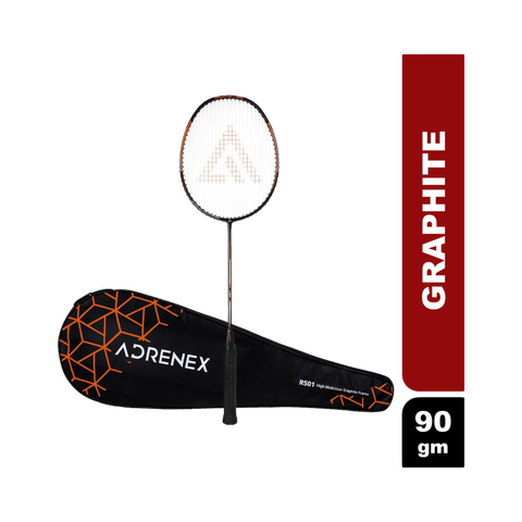 Adrenex by Flipkart Adrenex R501 Badminton Racquet, Black Orange, 90g - Image 5