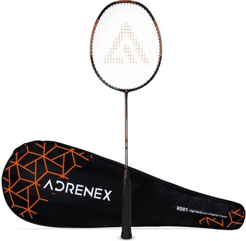 Adrenex by Flipkart Adrenex R501 Badminton Racquet, Black Orange, 90g - Image 6