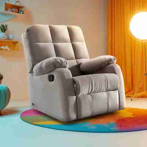 Sleepyhead RX5 Designed by Duroflex - Single Seater Durable Spring Support Fabric Manual Recliner (Finish Color - Steel Grey, DIY(Do-It-Yourself)) - Image 5