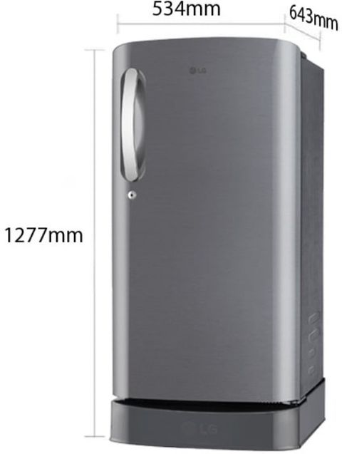 はる LG 185 L Direct Cool Single Door 5 Star Refrigerator with Base