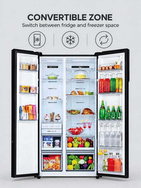 Haier 602 L Frost Free Side by Side 3 Star Convertible