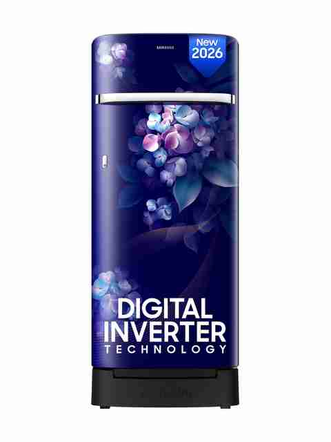 Samsung 215 L Direct Cool Single Door 5 Star Refrigerator with Base Drawer with Digital Inverter, Single Touch Defrost, 2026 Model (Hydrangea Blue, RR23H2H35HS/HL) - Image 3